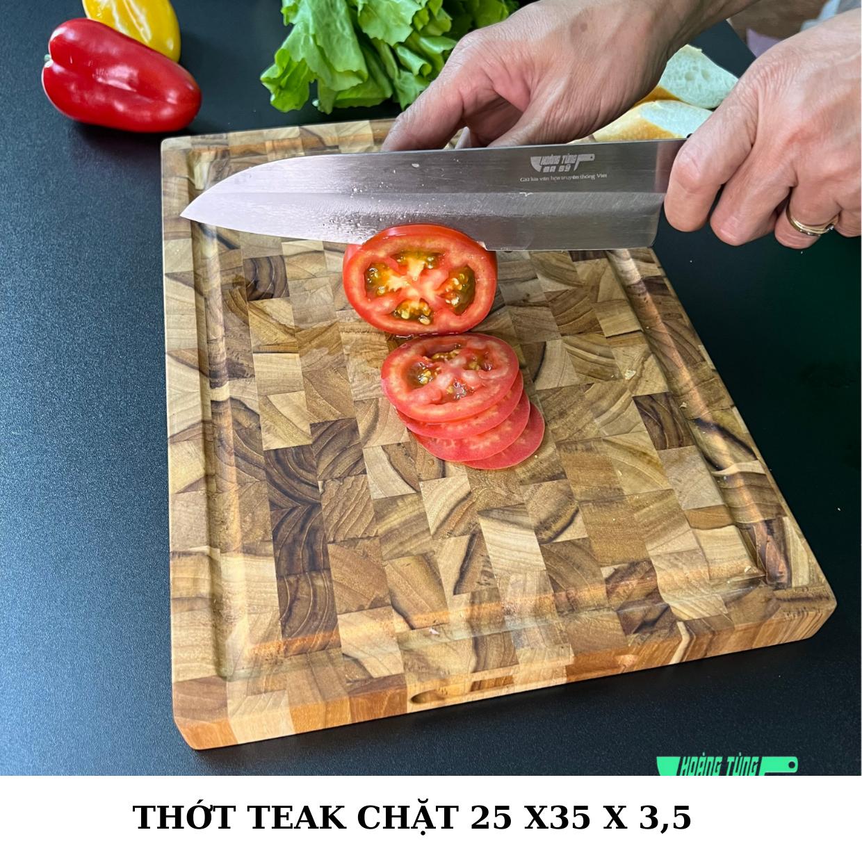 Thớt gỗ teak chặt