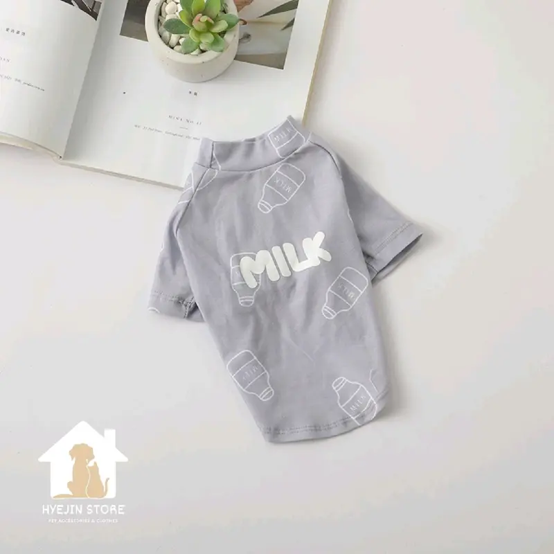 Milk Top | Baju anabul anjing kucing warna biru abu hitam 7