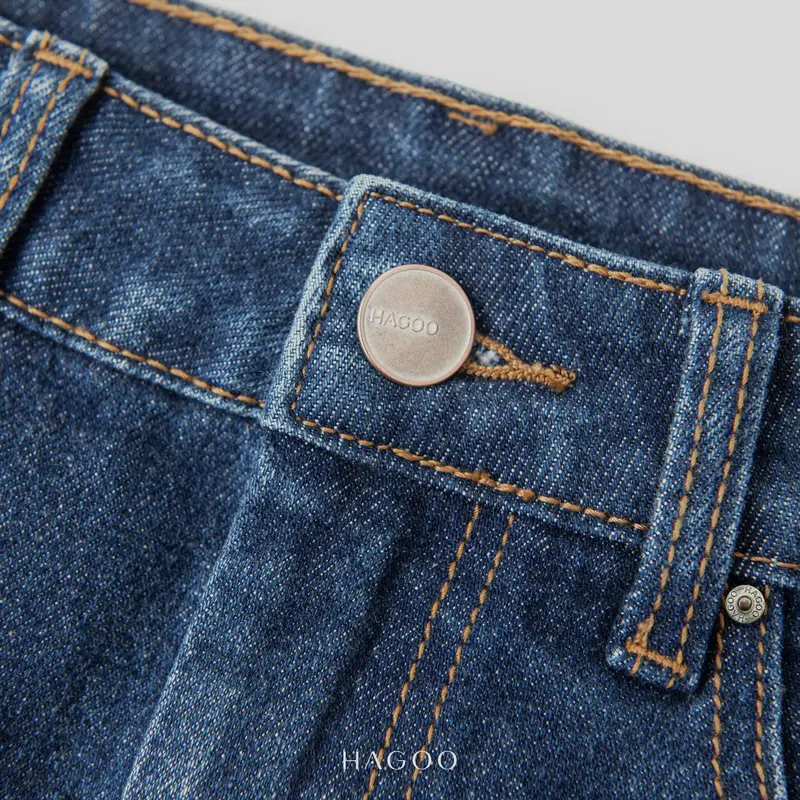 HAGOO chân váy Jeans bò nữ dáng dài chữ A Basic năng động trẻ trung {CV579} Nữ Women Nhung Voi 6