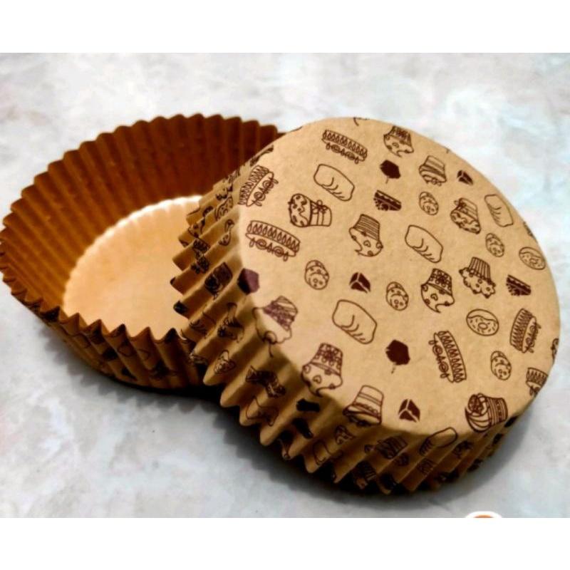 cup roti laminasi bulat 8 cm brown cake ( 200 pcs ) - Shop | Tokopedia