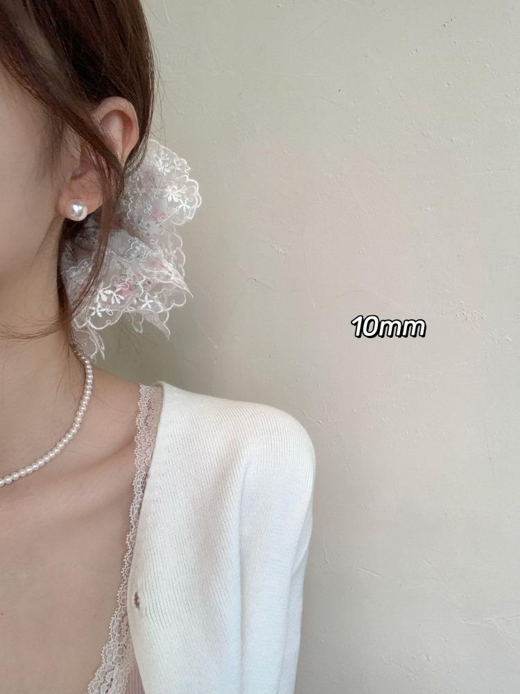 Product Introduction of Shijia Pearl Stud Earrings 2024 New Popular High-Grade Earrings 925 Silver Pin Earrings Female Light Luxury Temperament Ear Clip 9