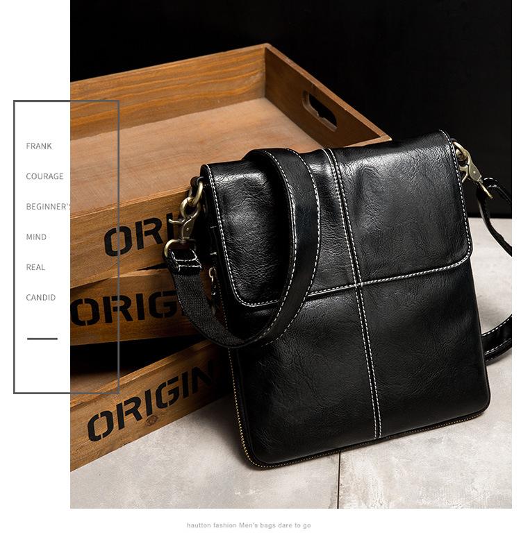 Product Introduction of New men's shoulder bag fashion pouch city  tote  bag 6