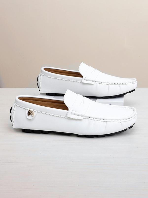 Men's Business Style Solid Color Slip-on Loafer Shoes, Fashionable Comfortable Flat Shoes for Daily Wear, Lightweight Breathable Shoes for All Seasons 3