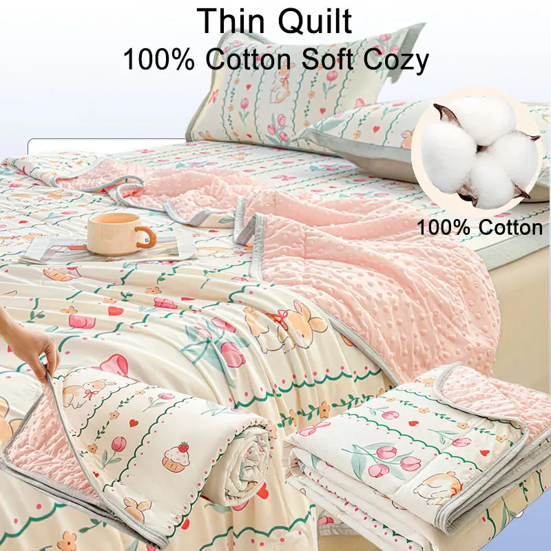 100% Canadian Cotton Quilt Soft Blanket Comforter