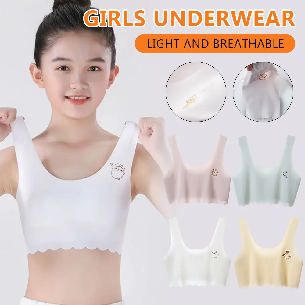 Áo Ngực Cho Bé Gái, Thiết Kế Dễ Thương, Chống Va Đập, Thân Thiện Với Làn Da, Thích Hợp Cho Học Sinh Tiểu Học Và Trung Học Cơ Sở, Giai Đoạn Phát Triển, Cho Trẻ Em Từ 6-16 Tuổi