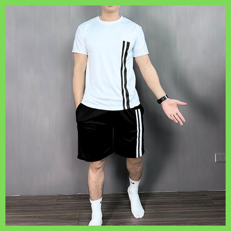 Bộ quần thể thao thun hè SIZE 33 -> 120kg in 2D BA LỖ ĐEN chất liệu thun lạnh co dãn 4 chiều thoáng mát bền đẹp không bai xù 9