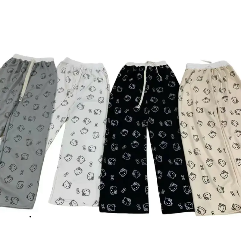 Quần xuông hello kitty phối cạp nữ Women Pants