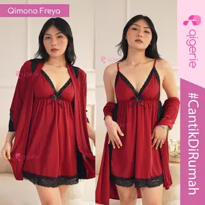 FREYA QIGERIE | Baju Tidur Kimono Sexy | Lingerie Kimono One Set