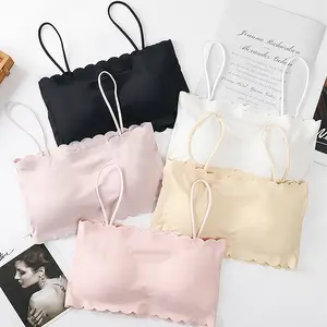 Atasan Bra Wanita Warna Solid Kamisol Push Up Tanktop Bralette Import 1156