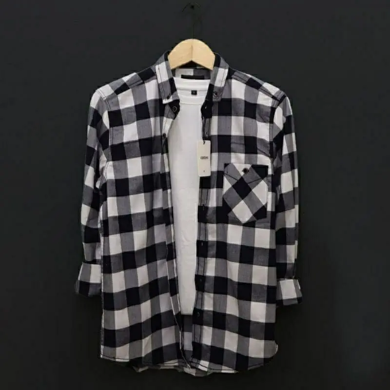KEMEJA FLANEL LENGAN PANJANG PRIA WANITA UNISEX FLANNEL IMPORT MOTIF KOTAK KOTAK TERLARIS 2025 8