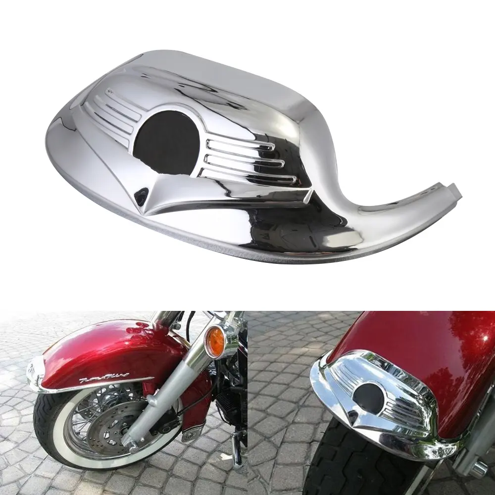 Motorcycle Chrome Front Fender Mudguard Tip Trim For Harley Touring FL FLHR 80-14 Road King FLSTC 86-08 Tri Glide FLHTCUTG 86-08