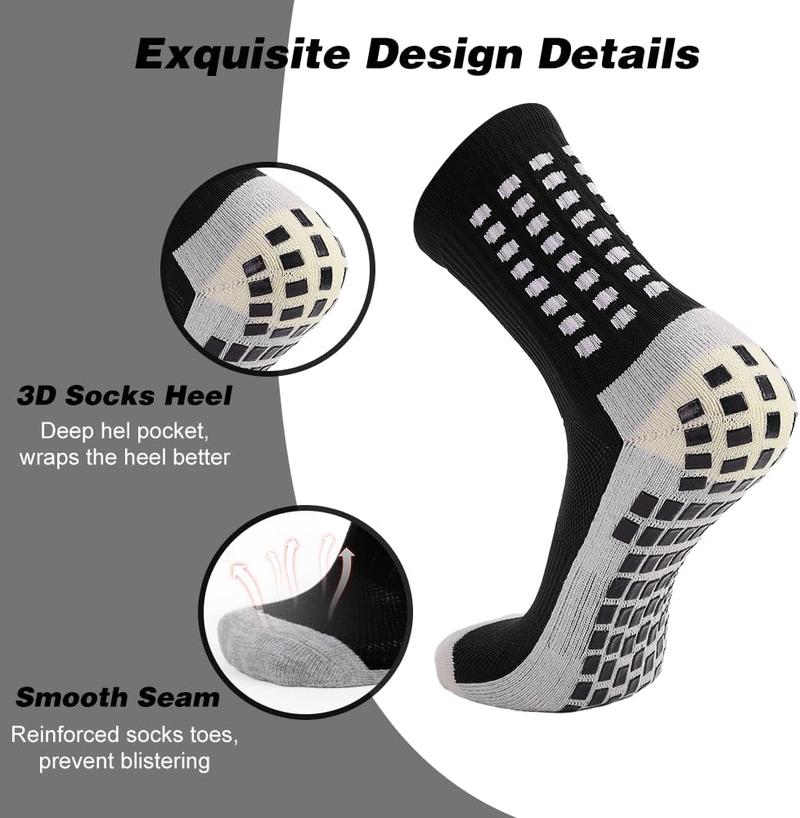 Product Introduction of 12 Pack Men's Soccer Socks Anti Slip Non-Slip Grip Pads for Football Basketball Sports Grip Soccer Socks 2