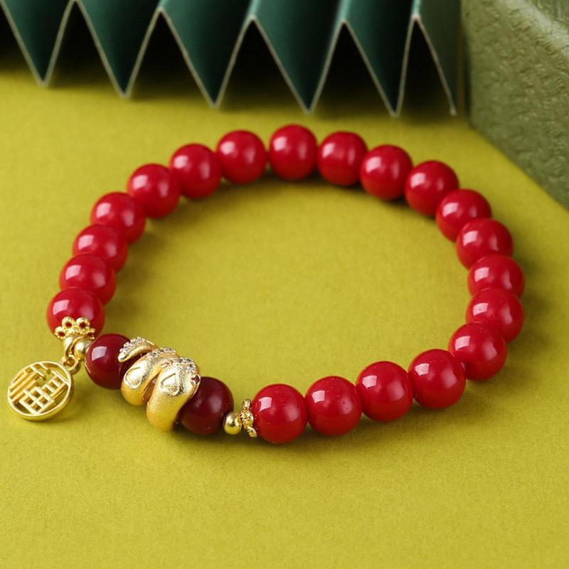 Vòng Tay Đính Cườm, Thiết Kế Hình Rắn Hoàng Đạo, Vòng Tay Yuanfu, Dễ Phối Đồ Trung Quốc, Dành Cho Nữ, Thời Trang, Quà Sinh Nhật 6