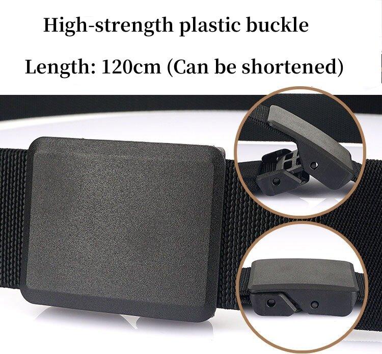 Product Introduction of Metalless Elastic Belt for Men and Women Premium Plastic Buckle Stretch Casual Belt 120cm Jeans Girdle Male 10