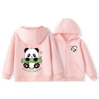Product Introduction of Áo Hoodie khóa zip - hình gấu trúc dễ thương cho bé - vải Cotton mềm mịn, có giãn, thoáng mát(mã10) 5