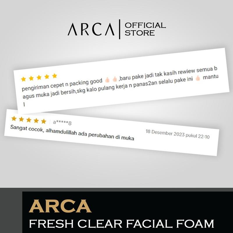 Arca Fresh Clear Facial Foam 80gr - Sabun Cuci Muka Pria 2