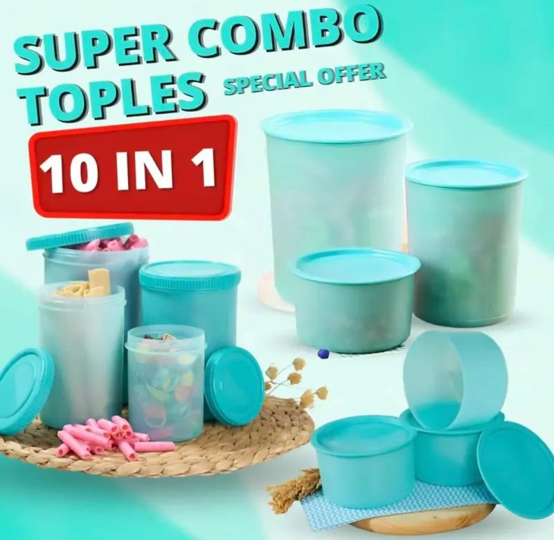 CPM Toples Plastik Kedap Udara Set Lengkap Paket Toples Super Combo 10in1 Best Selling 3