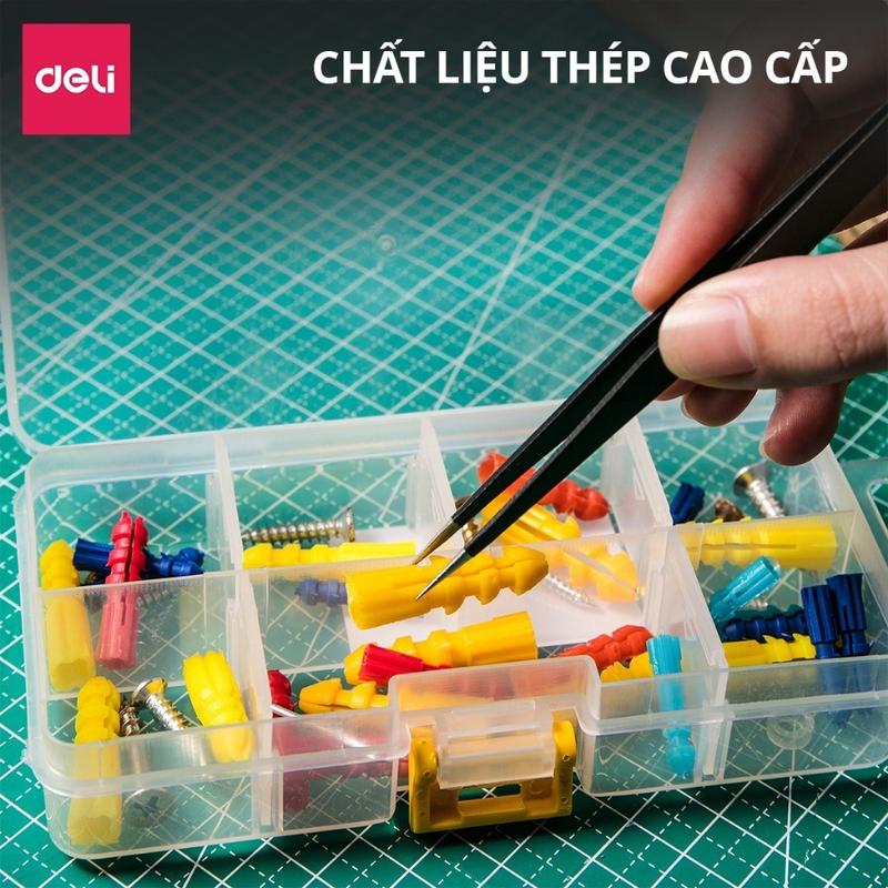 Bộ Nhíp 3 Chiếc Thép Không Gỉ Chính Hãng DELI - Chống Mòn Han Gỉ 3