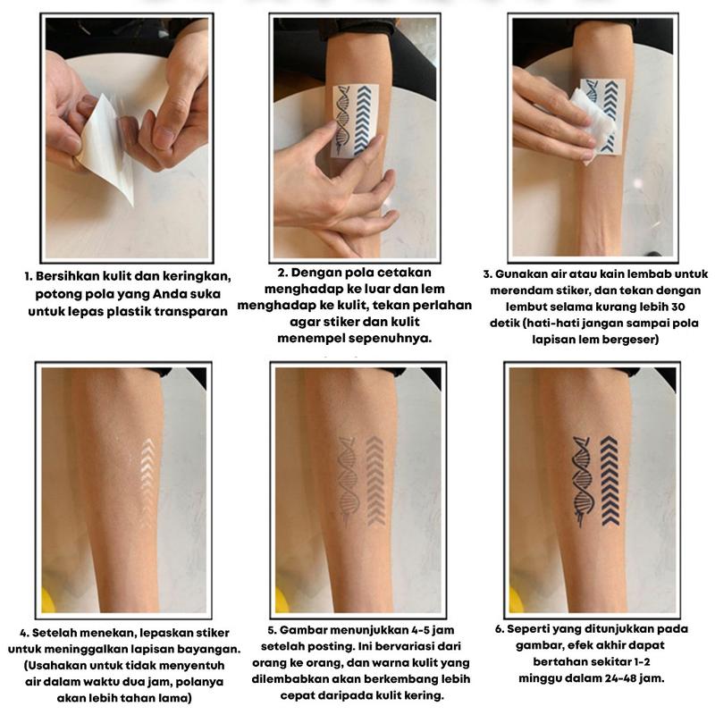 Tato semi permanen based Fruit Ink tatto tahan lama 15 hari anti air 11X18CMcm - 150 3