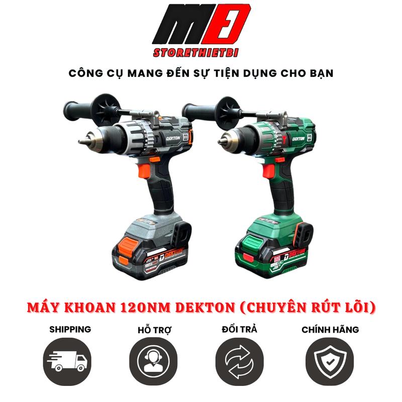 Máy Khoan Chuyên Rút Lõi Điện Lạnh Dùng Pin 120Nm Dekton M21-ID13120Plus (JCB - Jacobs)
