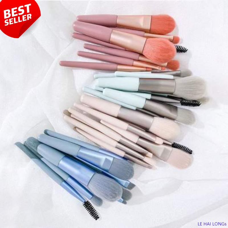 LE HAI LONGs Bộ Cọ Trang Điểm 8 Món Kèm Túi zip, Bộ Cọ Lông Mềm Đánh Phấn mắt, Tạo Khối Cá Nhân Chuyên Dụng 6