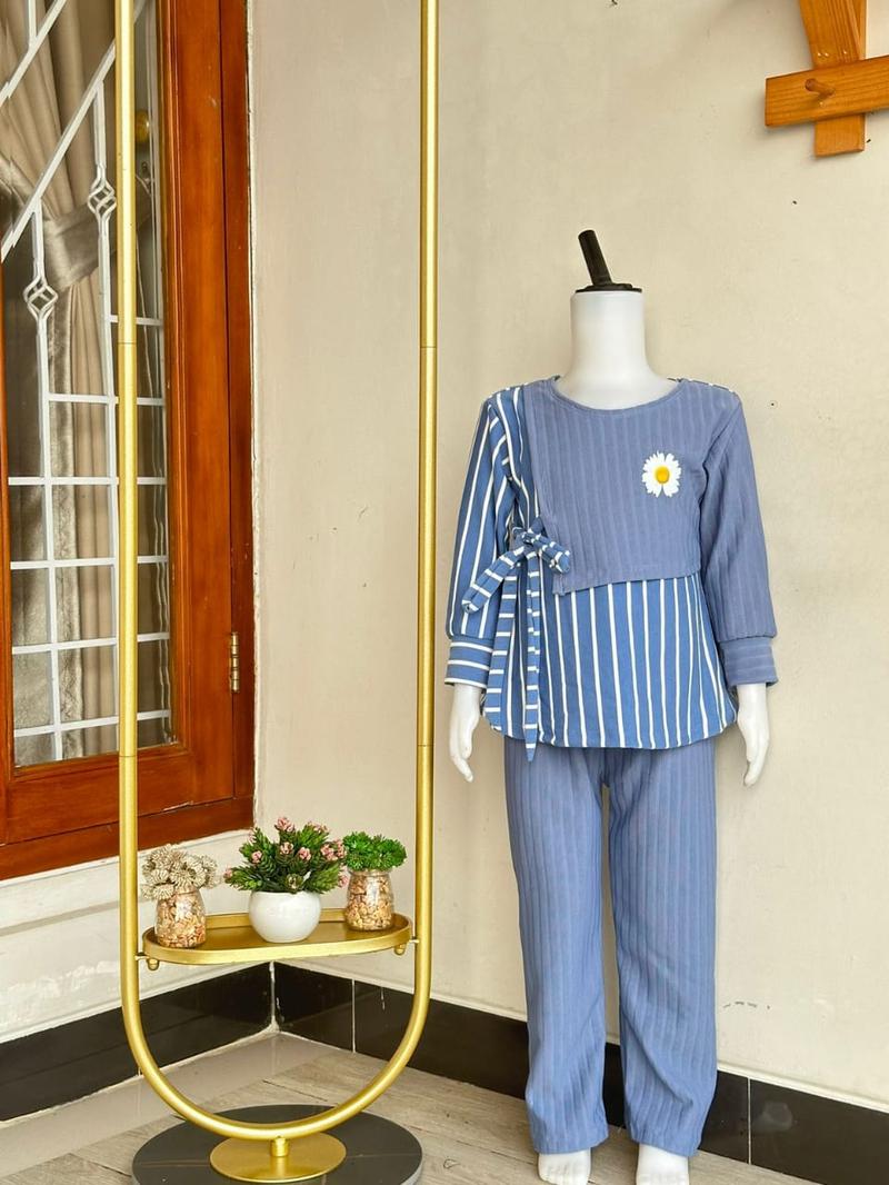 Product Introduction of Setelan Knit Hornet Rompi Anak Perempuan Usia 1-10 Tahun Lengan panjang 12