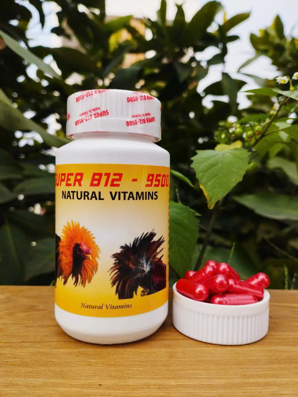 B12 9500 hũ 100 viên giúp gà sung hừng, lên nước máu, bóng mượt lông giúp gà tăng bo cấp tốc 7-10 ngày