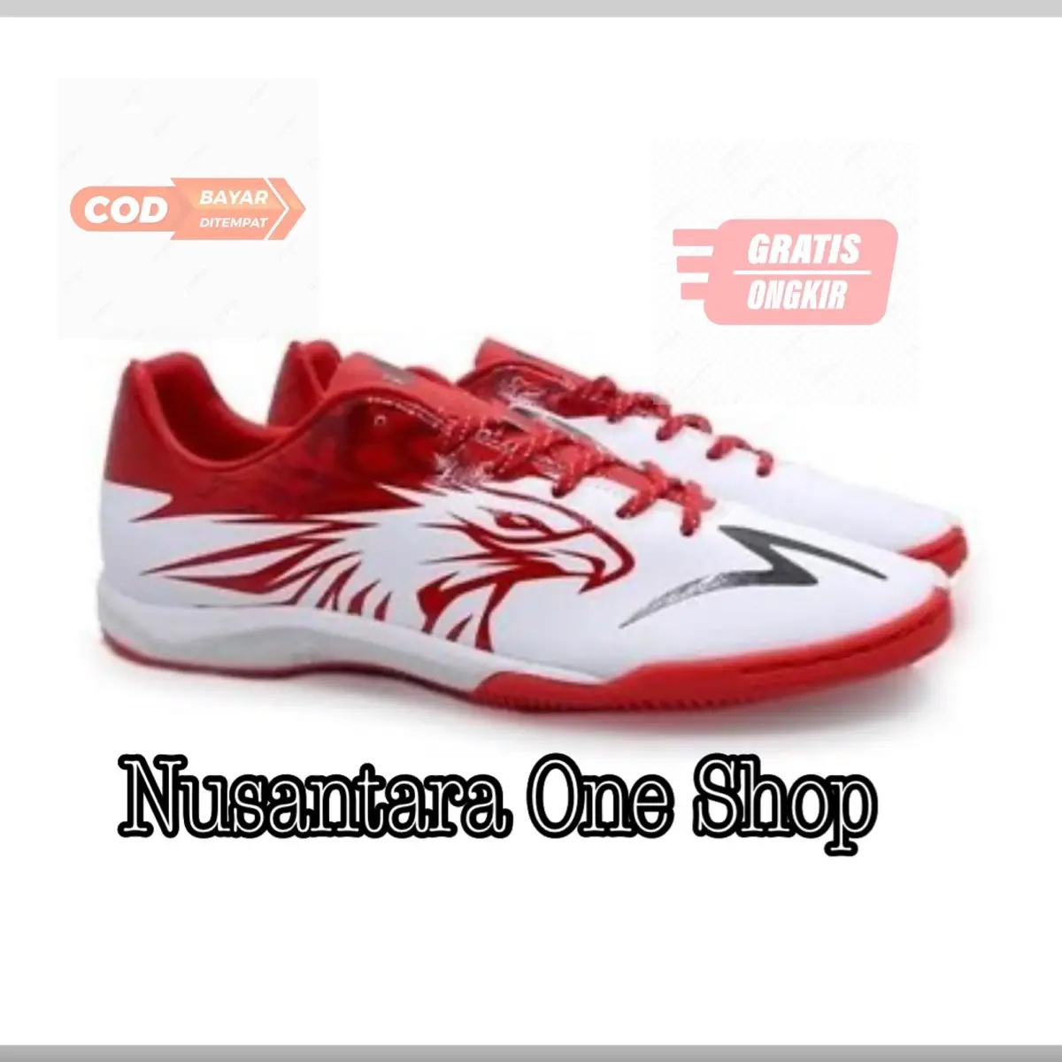 Sepatu Futsal Specs Accelerator Garuda Attack In White Emperor Red Original Terlaris (Bisa COD)