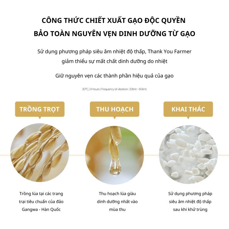 Kem Gạo Dưỡng Trắng Ủ Lạnh Gangwha Hàn Quốc THANK YOU FARMER Cấp Ẩm, Da Căng Mịn, Cân Bằng Dầu 80ml 2