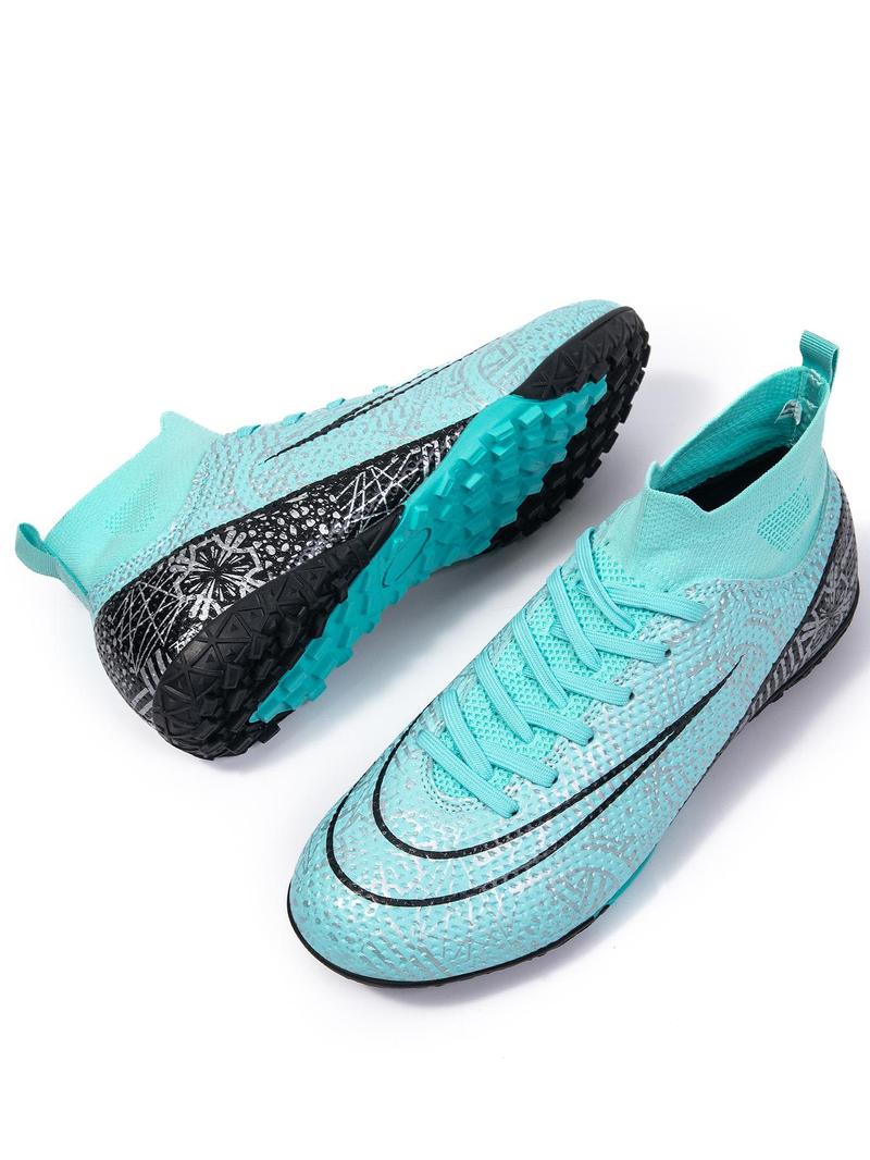 Product Introduction of Men's Sporty Lace Up Soccer Shoes, Comfortable Breathable High Top Football Shoes, Professional Training Shoes for All Seasons 4