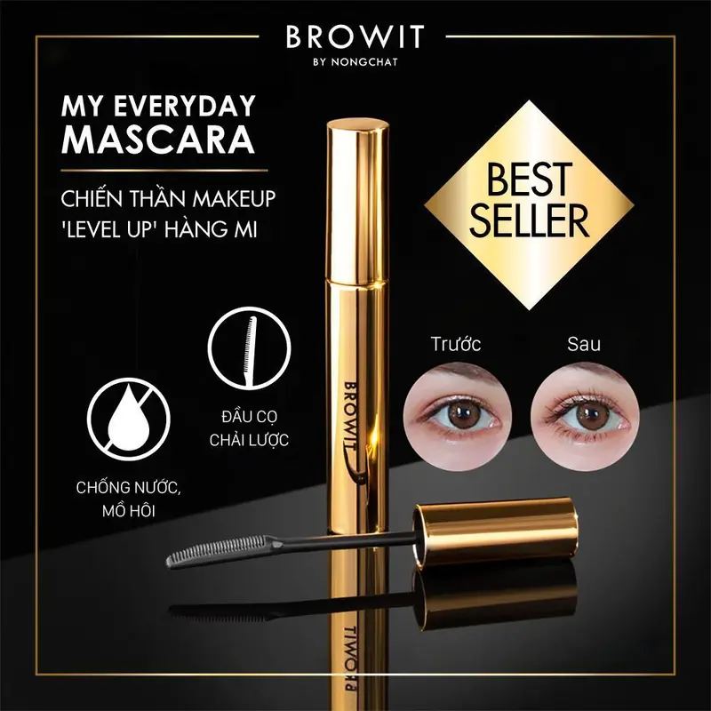 Mascara Nongchat đầu chải lược 5.5g - Endless Night Cosmetic Mỹ Phẩm 7