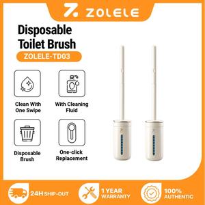 ZOLELE TD03 Disposable Toilet Brush Wall-mounted 360 Rotating With 8pcs Brush Head