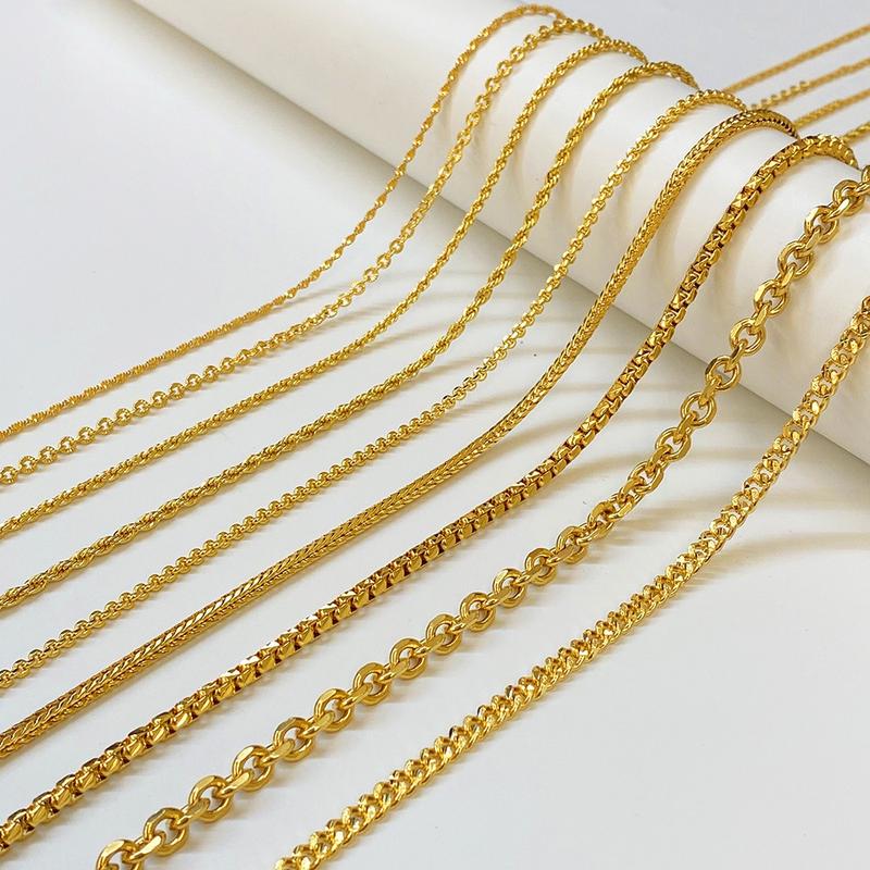 Product Introduction of Gold Chain Bangkok Gold Necklace 45cm/50cm/60cm/70cm Gold Korea Bangkok 24