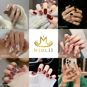 (BP)MIULII / KUKU PALSU / 24PCS / 3D / NAIL ART / PREMIUM / CUTE / FREE LEM JELLY