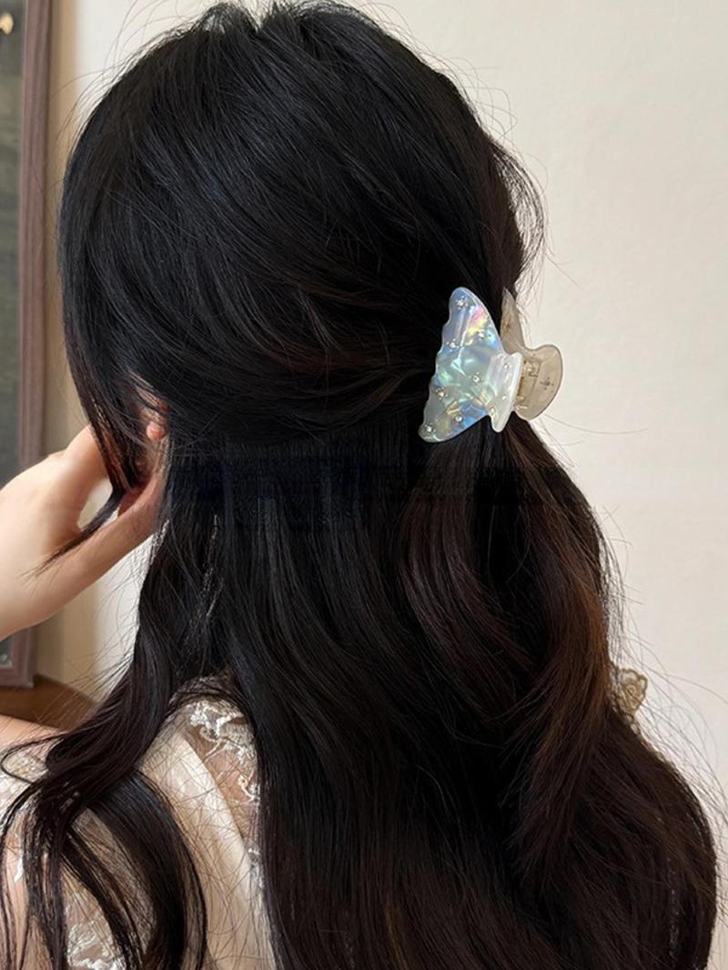 Product Introduction of Cute Star Design Rhinestone Decor Hair Claws, Elegant Hair Accessories for Women & Girls, Minimalist Headwear Suitable for Thick Hair 8