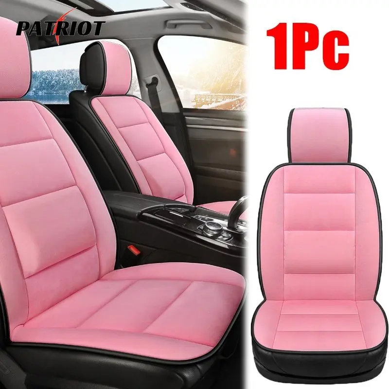Warm Car Seat Cover Plush Cotton Seat Cushion Anti-slip Universal Front Rear Seat Pad for Vehicle Auto Car Seat Protector