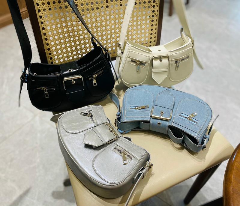 Túi Kẹp Nách Đeo Chéo  Đeo Vai  Lót CANVAT Có Ngăn Khoá Kéo Phụ  Bag -T68