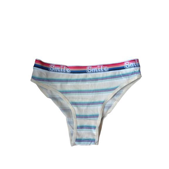 Celana Dalam Wanita Katun Model Garis Rainbow Women Cotton Panty 2106 2
