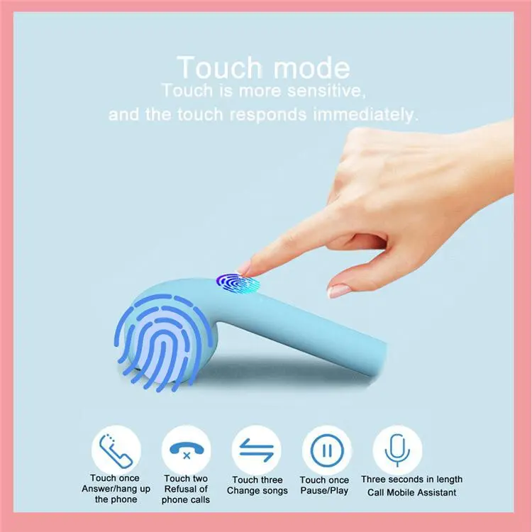Headset Bluetooth Earbuds Earphone Wireless I12 macaron TWS Packingan Candy Pack Ponsel On Ear 5