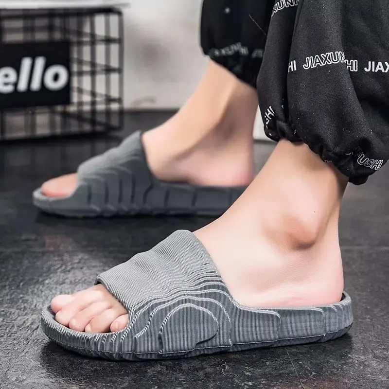 Limitless - Sandal Selop Pria Dewasa Adilette Luar Ruang Sendal Selop Dalam Ruangan Bahan peylon  Eva Phylon Promo Ramadhan Ramadhan Extra Seru viral Shoes Hitam 1