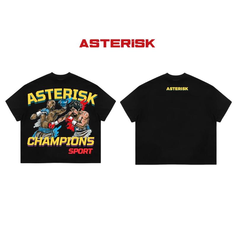 Áo Thun ASTERISK [ BOXY BOXING ] - 260gsm Nam / Nữ - Đen - 100% cotton 2 chiều - S/M/L  Cổ Tròn áonam đẹp đa áo thun unisex Menswear aothun basic