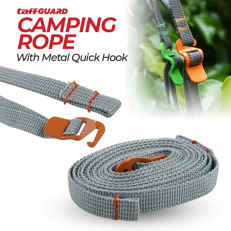 Strap Tali Pengikat Barang Camping Rope Metal Quick Hook - BC098K - Multi-Color 0