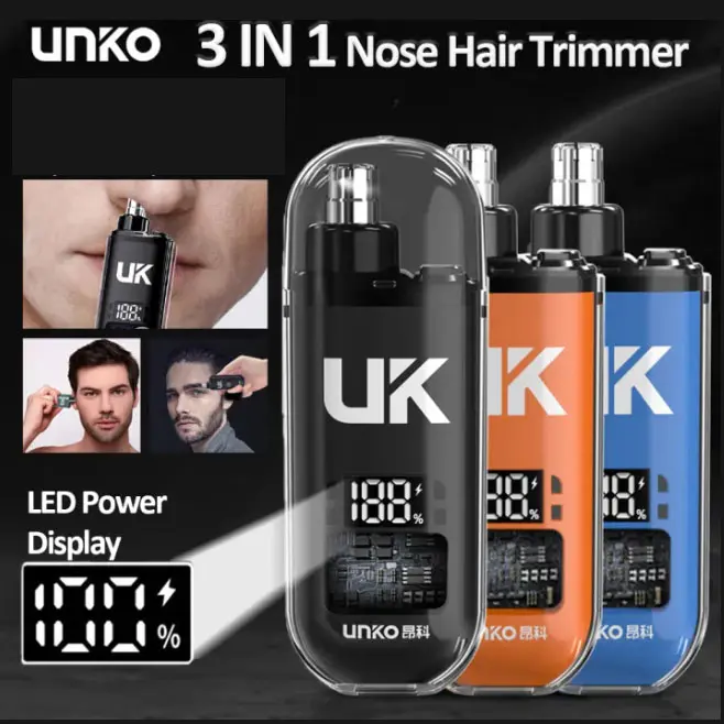 UNKO New Electric Nose Hair Trimmer Mini Nose Hair Trimmer For Men Women Waterproof USB Charging