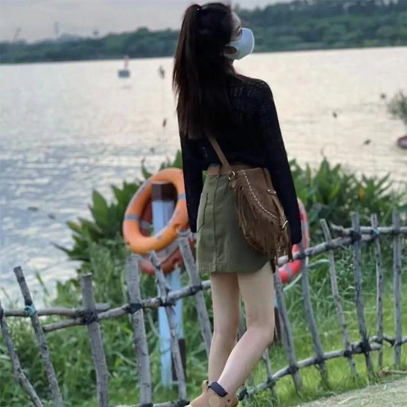 Product Introduction of Áo Len Mùa Hè Cho Nữ, Dáng Rộng Vừa Vặn, Phong Cách Thường Ngày Phong Cách Hàn Quốc, Thiết Kế khoét Áo Dài Tay Mỏng, Thích Hợp Mặc Ngoài Trời, Hàng Mới Về Năm 2024 14