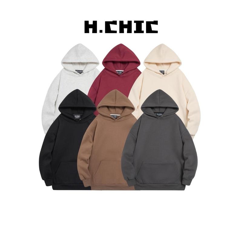  Áo Nỉ Hoodie trơn H.CHIC nam nữ nỉ bông form rộng M013 - Menswear áo  hoodie hoodie  nevasome Cotton 