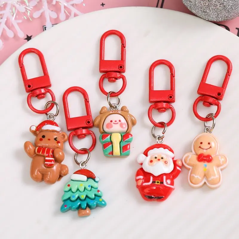 Dây Chuyền Chìa Khóa Giáng Sinh, Thiết Kế Hoạt Hình Dễ Thương, Chất Lượng Cao Cấp, Thích Hợp Cho Túi Xách, Mặt Dây Chuyền Cặp Đôi, Quà Tặng Đồ Chơi, Quà Tặng Giáng Sinh, Hàng Mới Về Móc Khoá Women 0