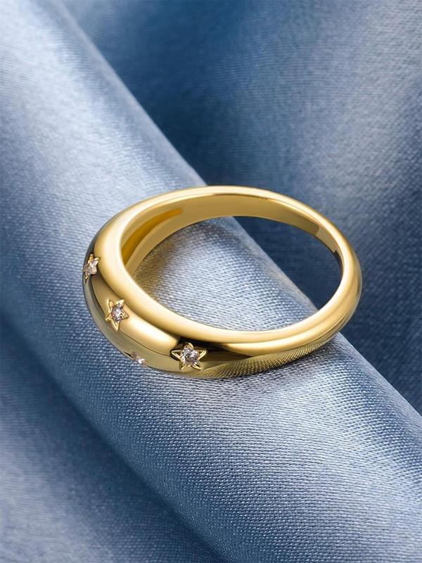 S925 Sterling Silver Women's Elegant Artificial Zircon Inlaid Ring, Exquisite Trendy Ring, Fashionable Jewelry Accessories for Women As Gift 4