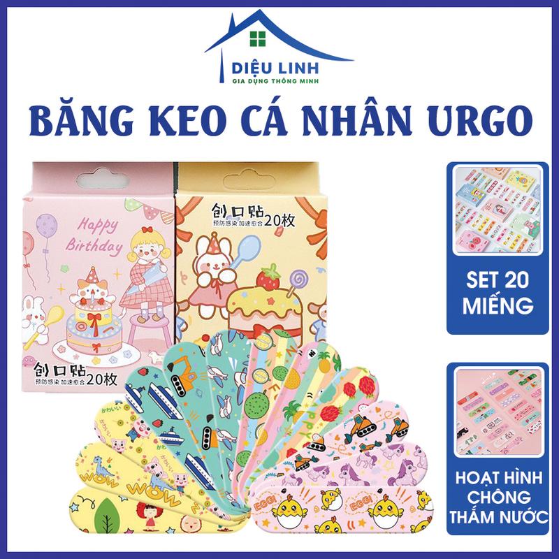 Băng Keo Cá Nhân Hộp 20 Băng Keo Cá Nhân Dán Vết Thương Mẫu Hoạt Hình Cute (20 Miếng) dieulinhshop