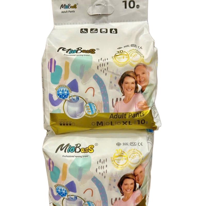 Combo 50miếng (5túi) tả quần cho người già, người lớn tuổi Miobuss phiên bản thấm hút nâng cấp. Mềm mại, co giãn tốt