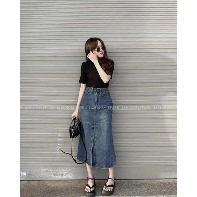 CHÂN VÁY JEANS ĐUÔI CÁ XẺ TRƯỚC SIÊU HOT,CHÂN VÁY BÒ CHẤT MỀM CHO GIÃN CỰC ĐẸP(KÈM ẢNH THẬT)